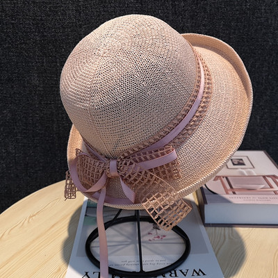 Modern női sapka szalaggal és rojtokkal - nyárra alkalmas