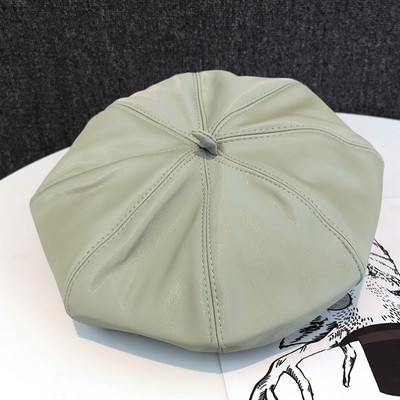 Eko bőrből készült alkalmi svájcisapka nőknek