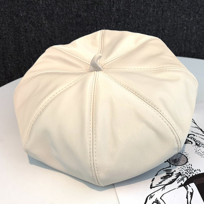 Eko bőrből készült alkalmi svájcisapka nőknek