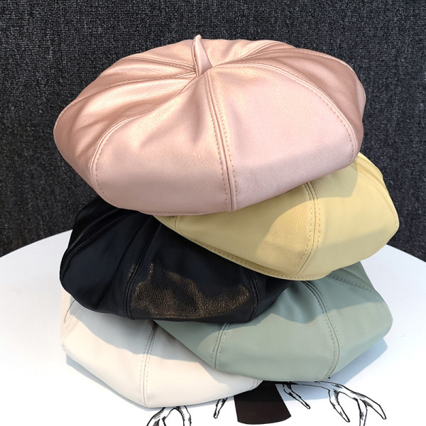 Eko bőrből készült alkalmi svájcisapka nőknek