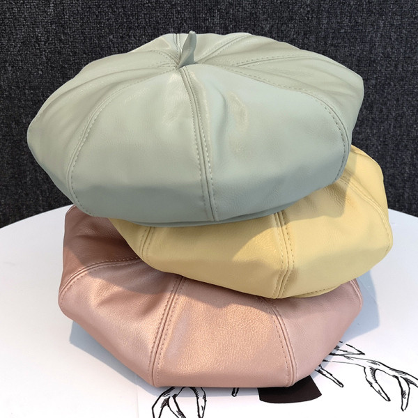 Eko bőrből készült alkalmi svájcisapka nőknek