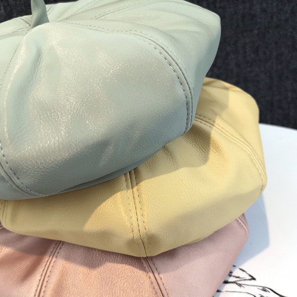 Eko bőrből készült alkalmi svájcisapka nőknek