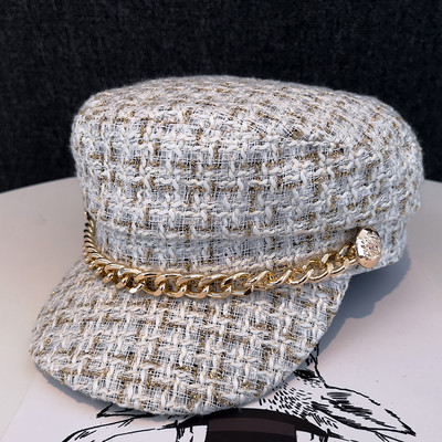 Γυναικείο καπέλο μπερέ με μεταλλικό στοιχείο