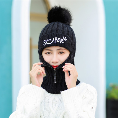 Ženska zimska pletena kapa s paperjem - nekoliko modela