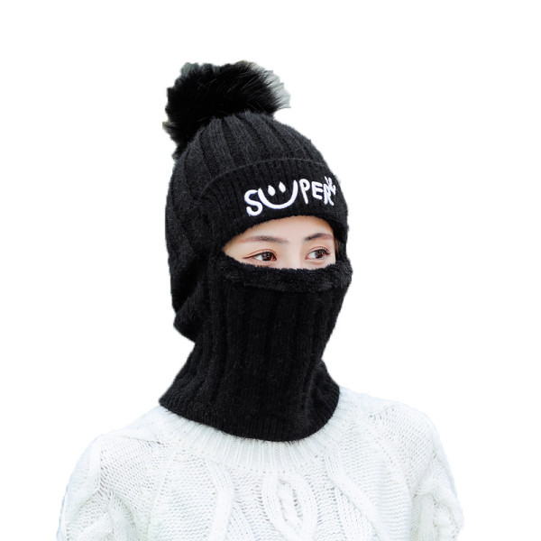 Ženska zimska pletena kapa s paperjem - nekoliko modela