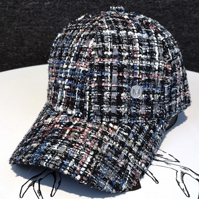 Női alkalmi kockás sapka napellenzővel