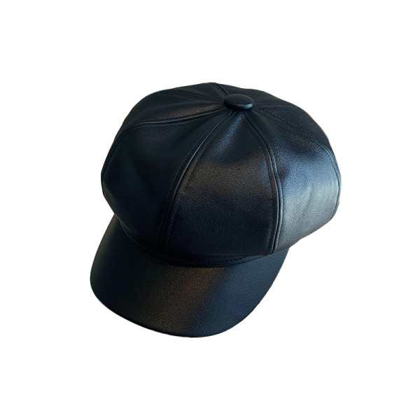 Női eco bőr sapka napellenzővel