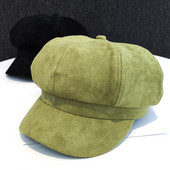 Modern női velúr kalap napellenzővel