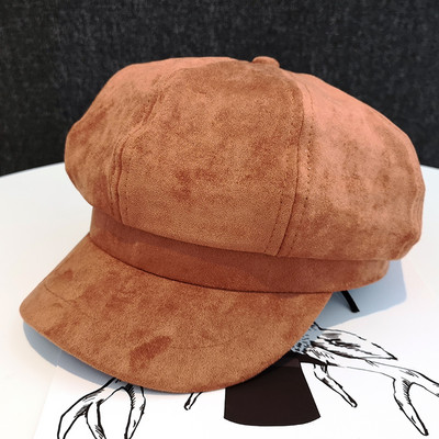 Modern női velúr kalap napellenzővel