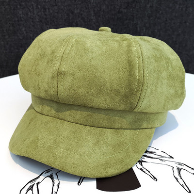 Modern női velúr kalap napellenzővel