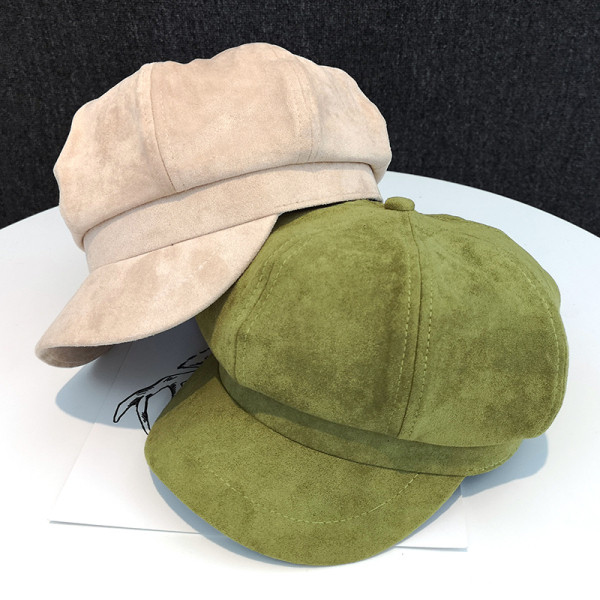 Modern női velúr kalap napellenzővel