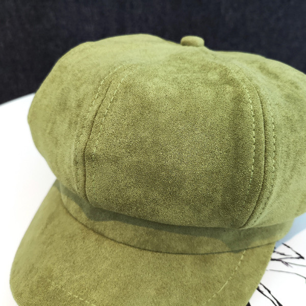 Modern női velúr kalap napellenzővel