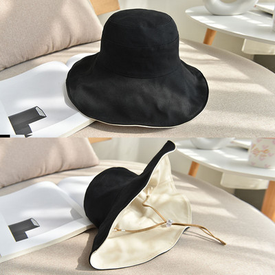 Modern, széles karimájú női sapka