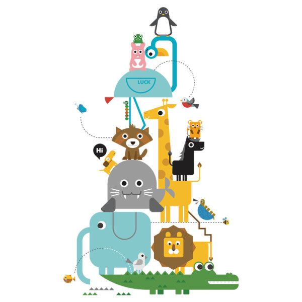 Lipdukas ant sienos lipdukas vaikų kambariui