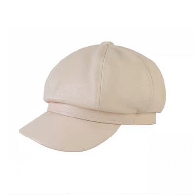 Κομψό γυναικείο καπέλο τραγιάσκα  οικολογικό δερμάτινο 