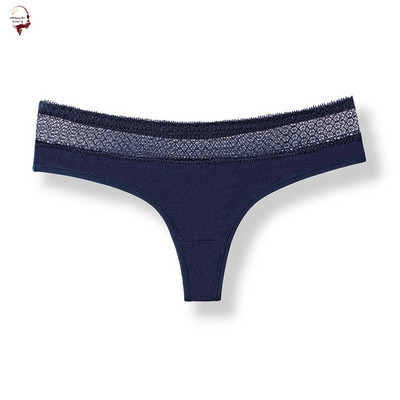 Női pamut tanga csipkével