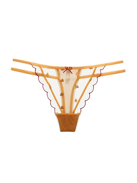 Női tangák hálóval és hímzéssel