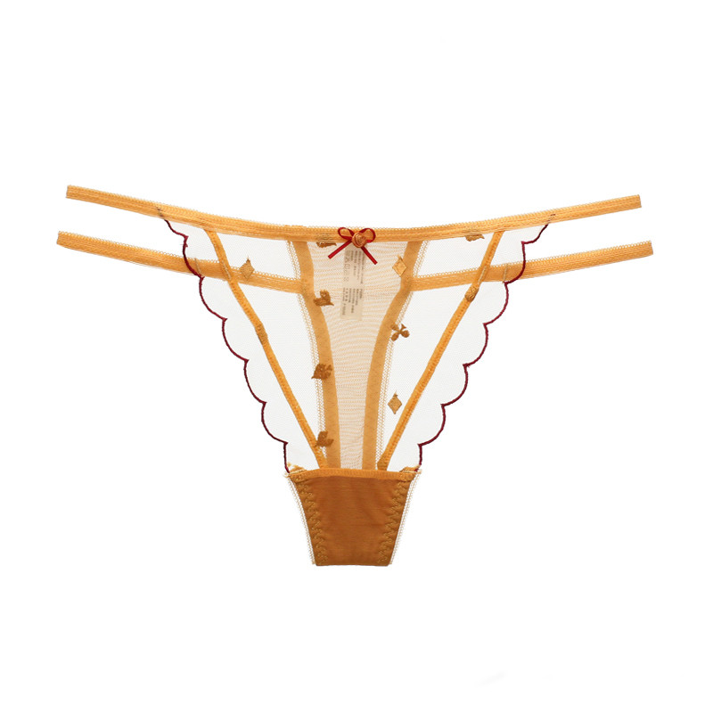 Női tangák hálóval és hímzéssel