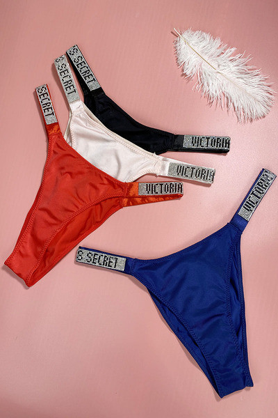 Női brazil bikini köves díszítéssel