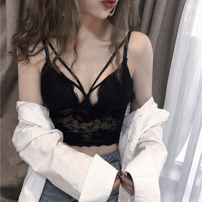 Γυναικείο δαντέλιο μπυστάκι με επένδυση