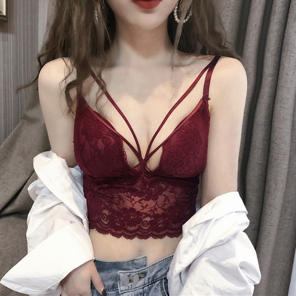 Γυναικείο δαντέλιο μπυστάκι  με επένδυση