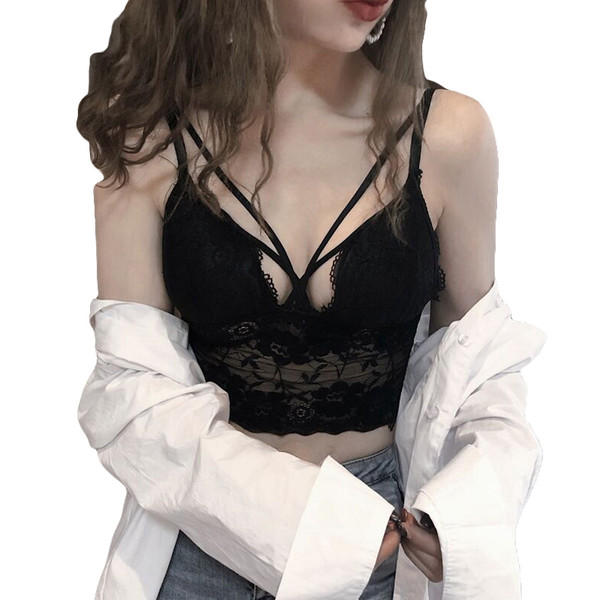 Γυναικείο δαντέλιο μπυστάκι  με επένδυση