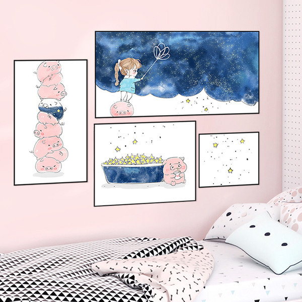 Öntapadó fali dekoráció gyerekszobába