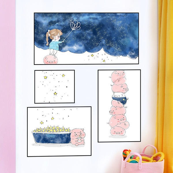 Öntapadó fali dekoráció gyerekszobába