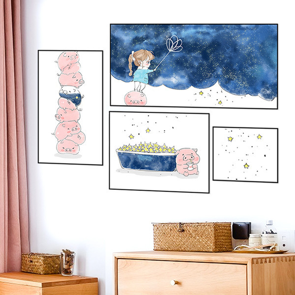 Öntapadó fali dekoráció gyerekszobába