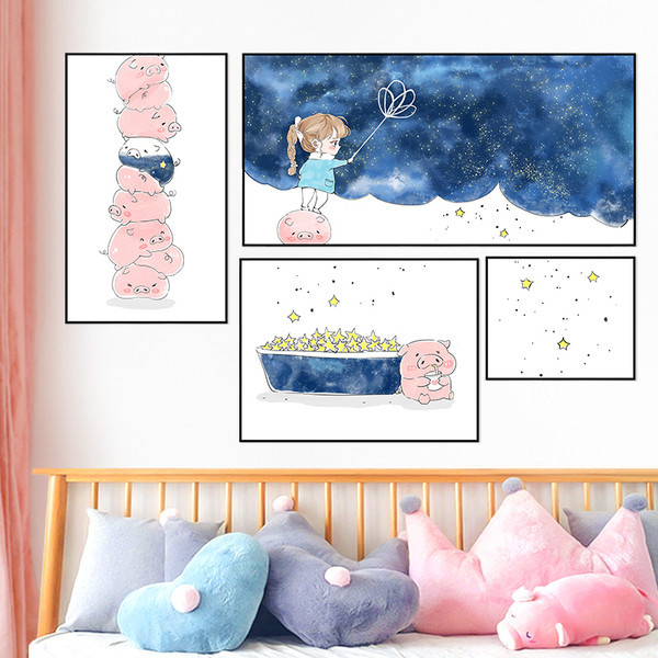 Öntapadó fali dekoráció gyerekszobába