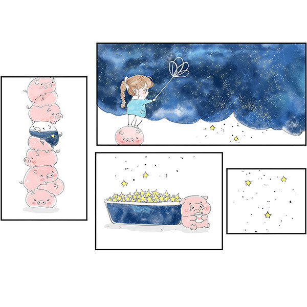 Öntapadó fali dekoráció gyerekszobába