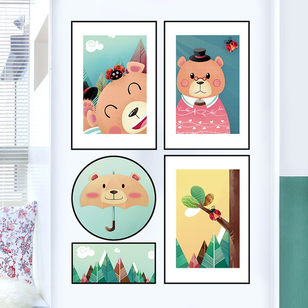 Öntapadó állatmatrica gyerekszobába