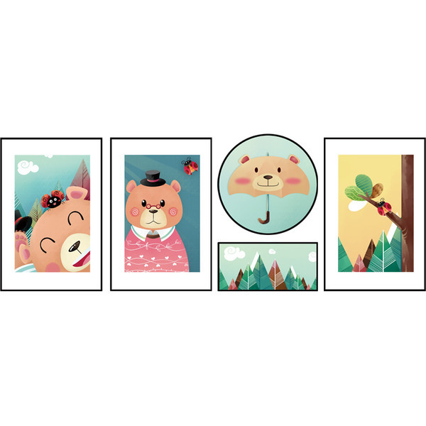 Öntapadó állatmatrica gyerekszobába