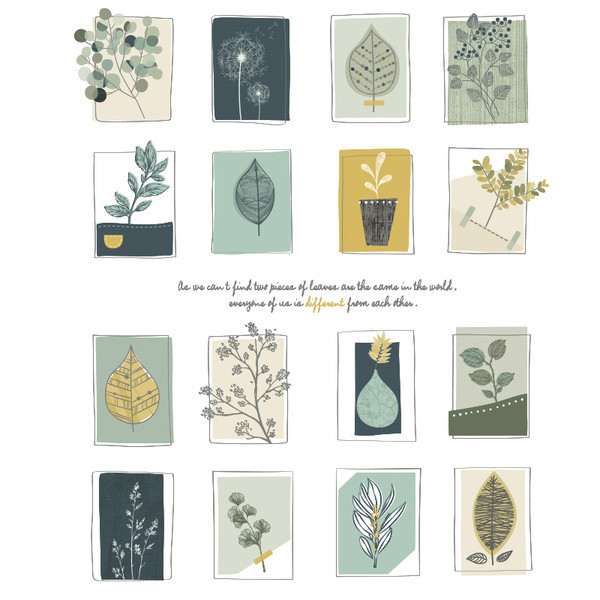 Fali dekoráció különféle elemekkel öntapadó