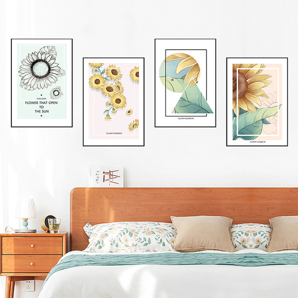 Öntapadós fali dekoráció virágokkal és felirattal