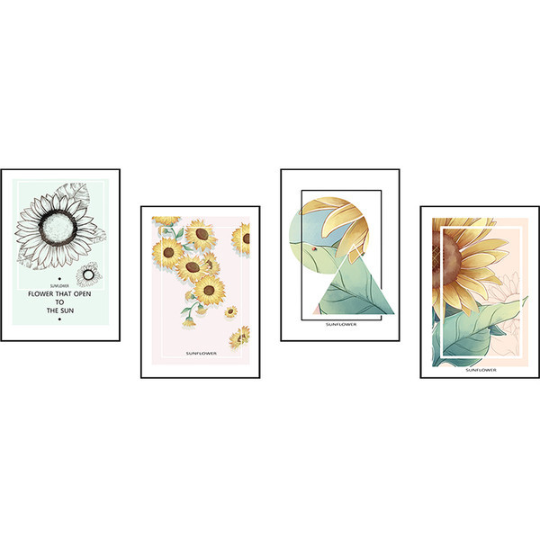 Öntapadós fali dekoráció virágokkal és felirattal