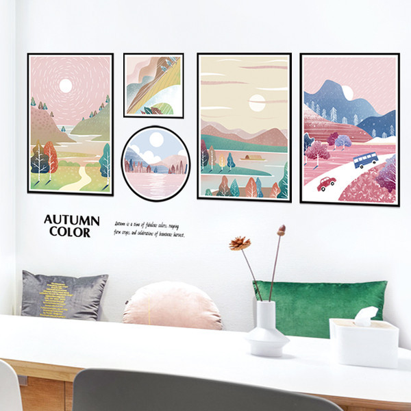 Fali öntapadó matrica különféle elemekkel és felirattal