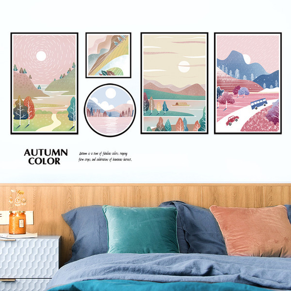 Fali öntapadó matrica különféle elemekkel és felirattal