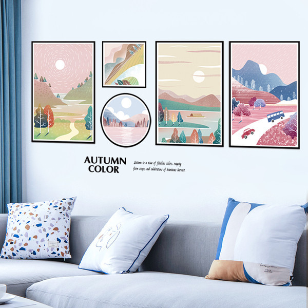 Fali öntapadó matrica különféle elemekkel és felirattal