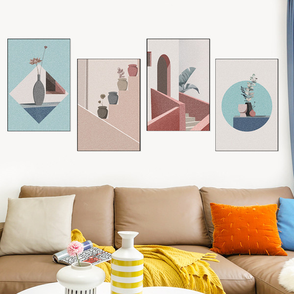 Διακόσμηση τοίχου με διάφορα αυτοκόλλητα στοιχεία