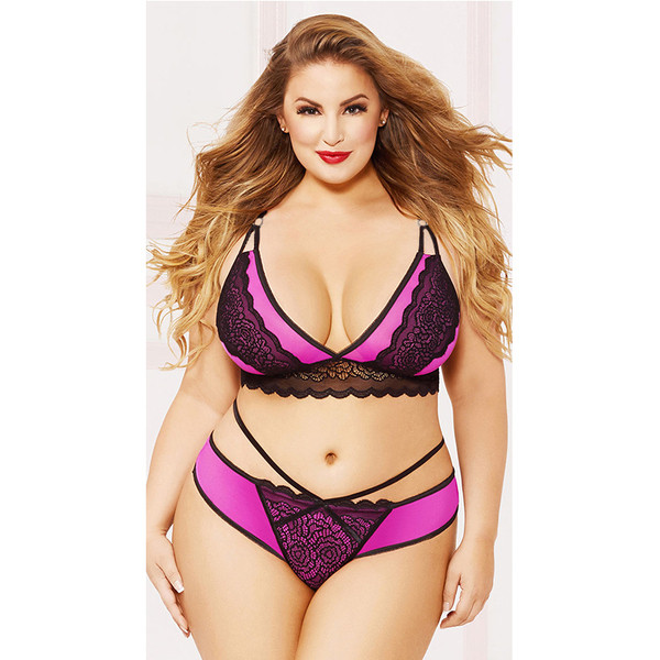 Νέο μοντέλο γυναικείο σετ με δαντέλα και μέγεθος έως 5XL