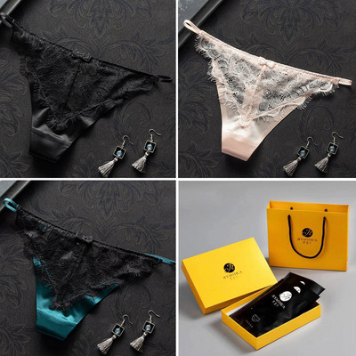 3 db csipkés bikini típusú tanga szett