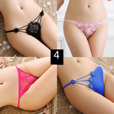 4 db-os készlet. női csipke bikini típusú tanga