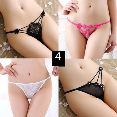 4 db-os készlet. női csipke bikini típusú tanga