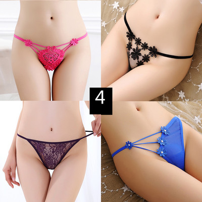 4 db-os készlet. női csipke bikini típusú tanga