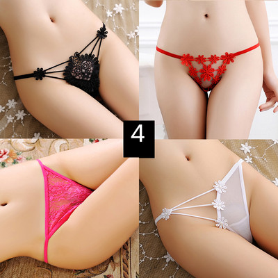 4 db-os készlet. női csipke bikini típusú tanga