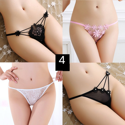 4 db-os készlet. női csipke bikini típusú tanga