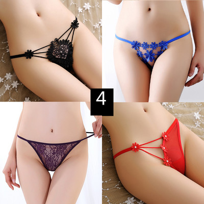 4 db-os készlet. női csipke bikini típusú tanga