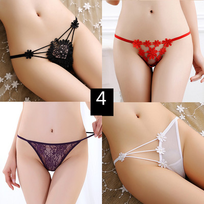 4 db-os készlet. női csipke bikini típusú tanga