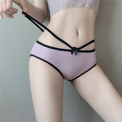 Új modell női pamut bikini szalaggal